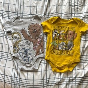 Star Wars Kids One Pieces - Gray and Yellow